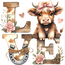 Load image into Gallery viewer, DTF Transfer – FJ Cow Love Multi Sizes
