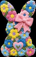 Load image into Gallery viewer, DTF Transfer – FK Yarn Flower Easter Bunny Multi Sizes

