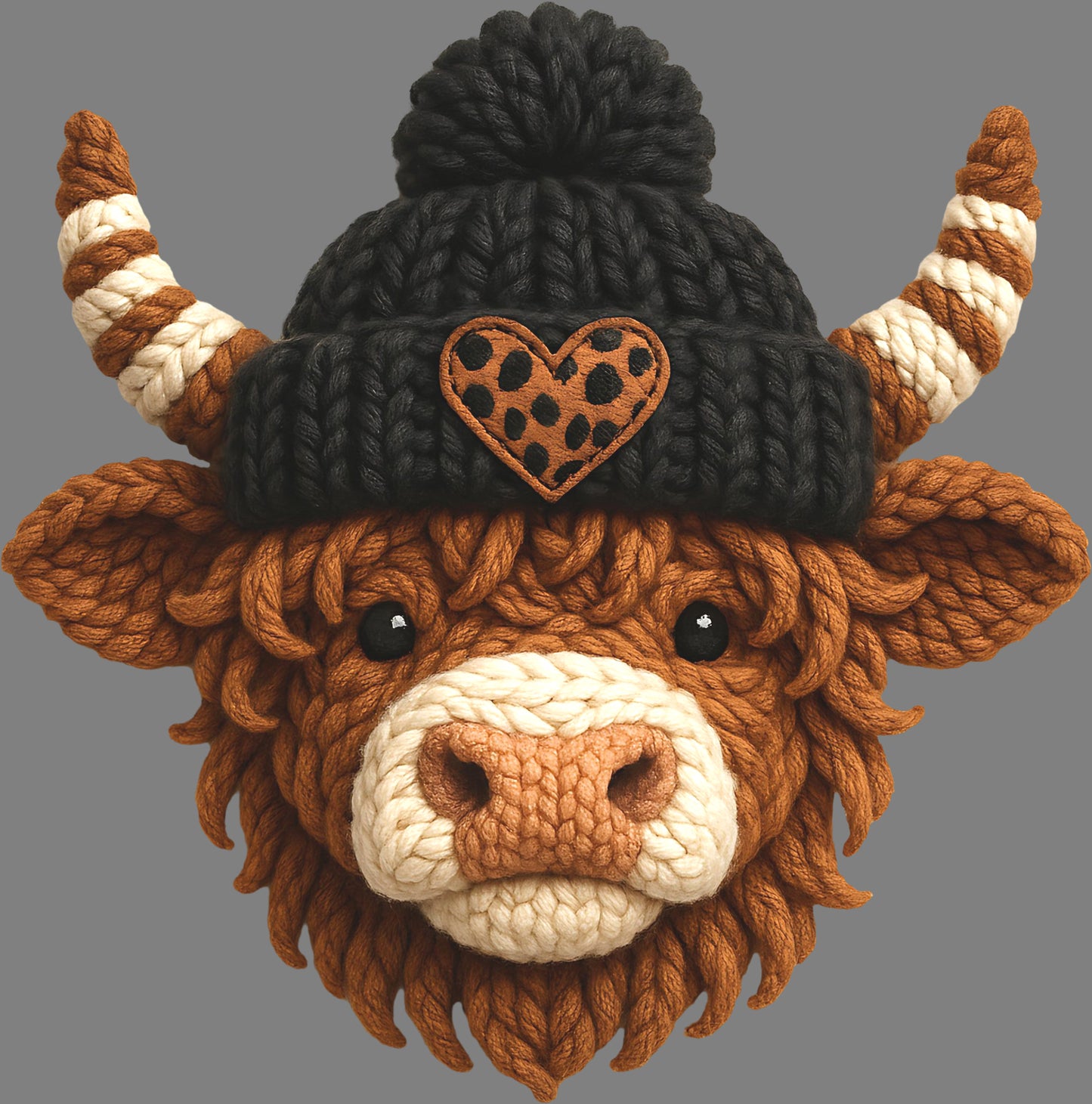 DTF Transfer – FL Yarn Cow With Hat Multi Sizes