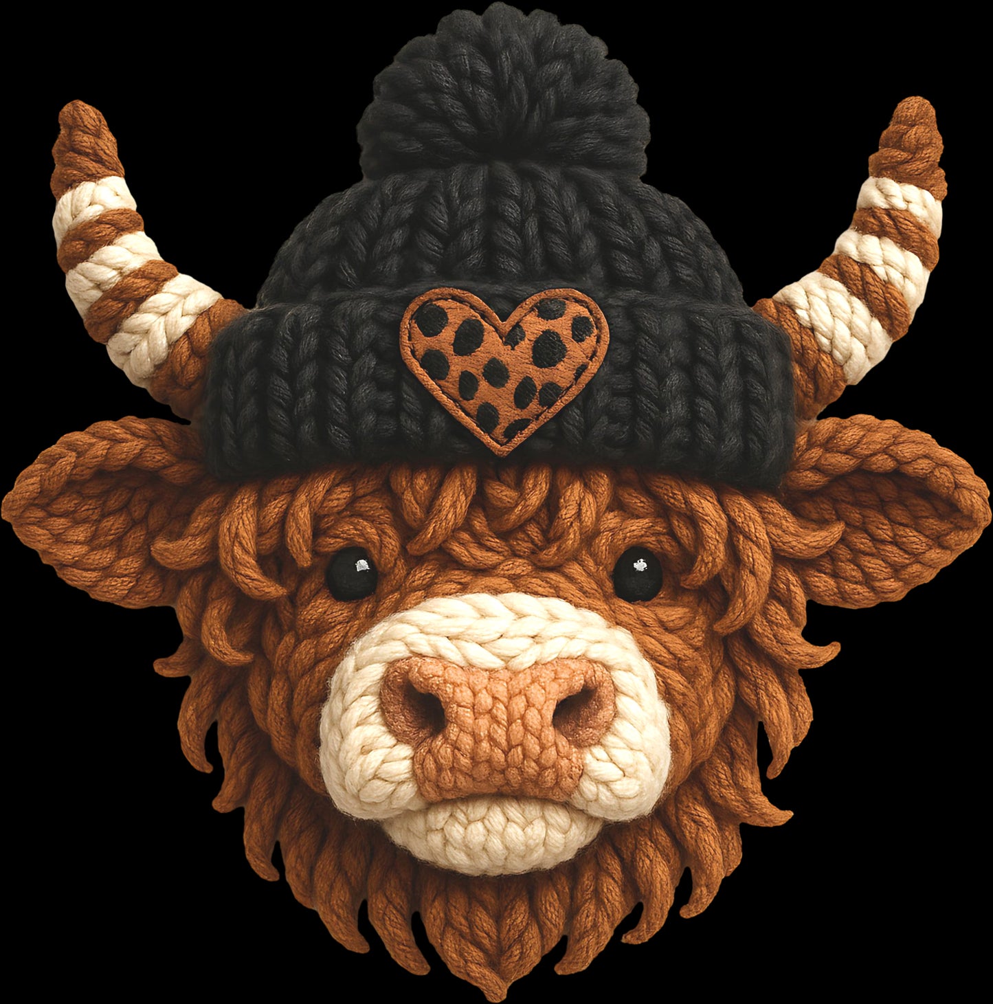 DTF Transfer – FL Yarn Cow With Hat Multi Sizes