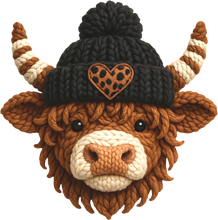 Load image into Gallery viewer, DTF Transfer – FL Yarn Cow With Hat Multi Sizes
