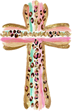 Load image into Gallery viewer, DTF Transfer – Cross Gold Multi Sizes (RE-CR002)
