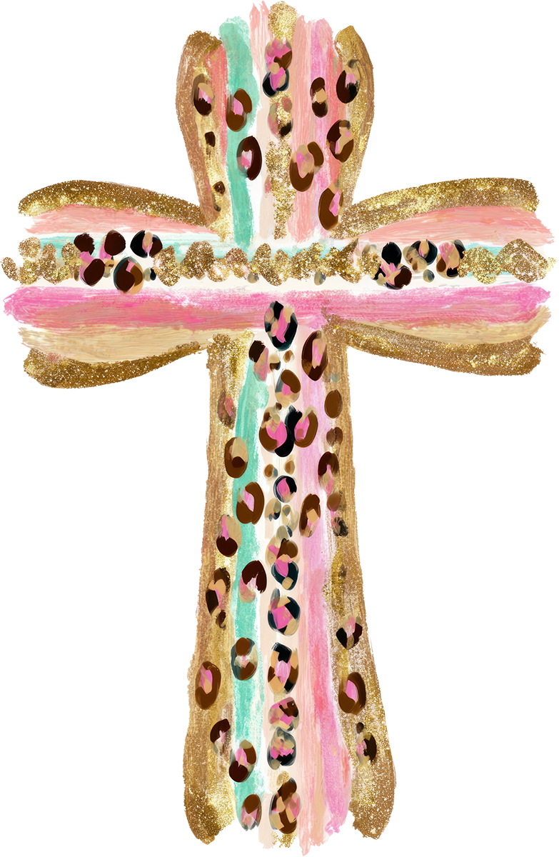 DTF Transfer – Cross Gold Multi Sizes (RE-CR002)