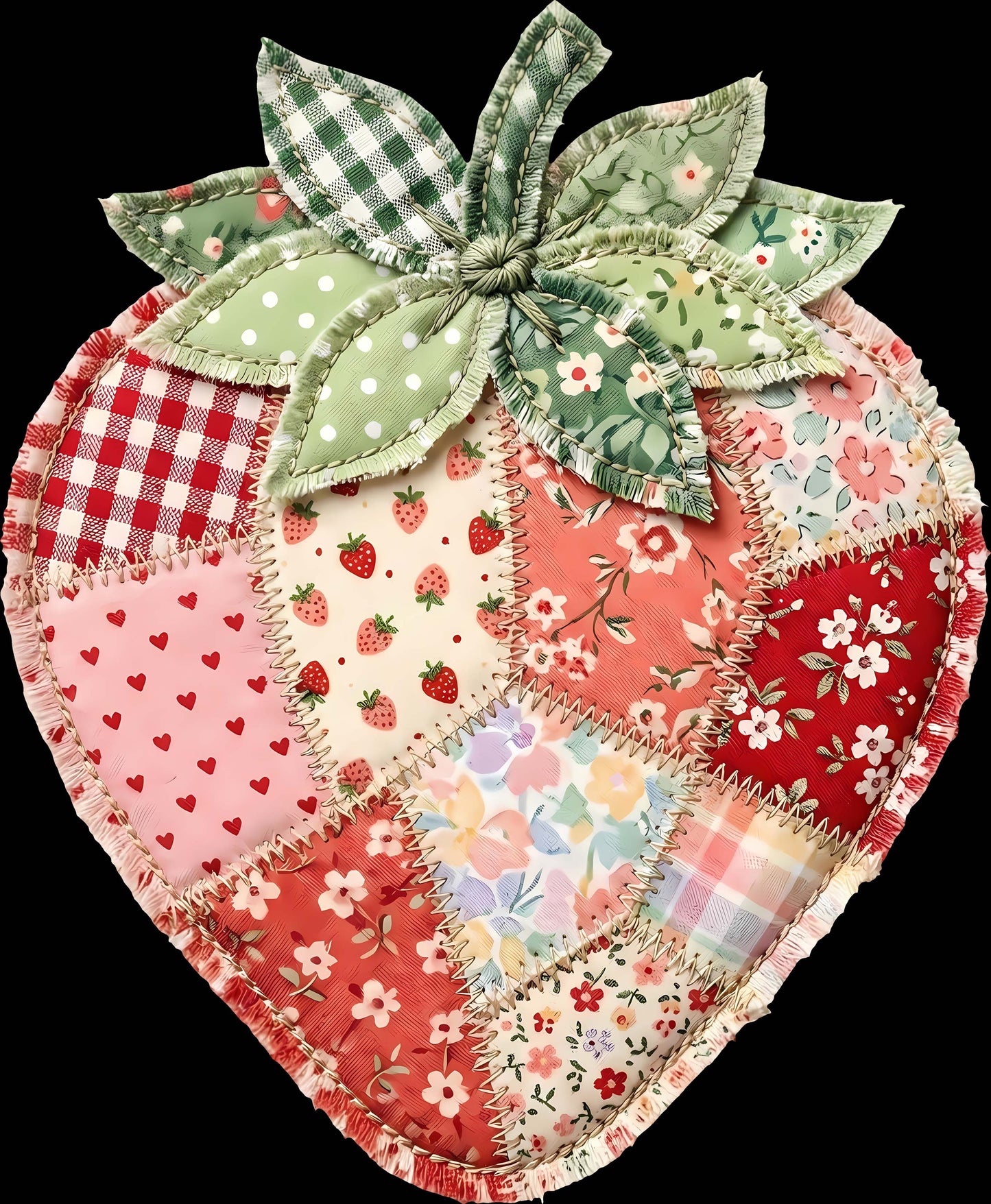 DTF Transfer – Strawberry Patch Multi Sizes (FO-ST001)