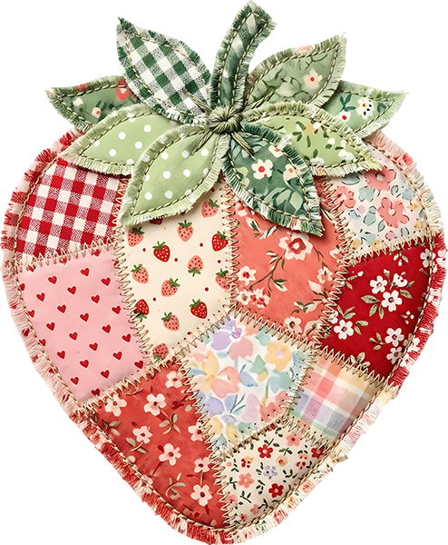 DTF Transfer – Strawberry Patch Multi Sizes (FO-ST001)