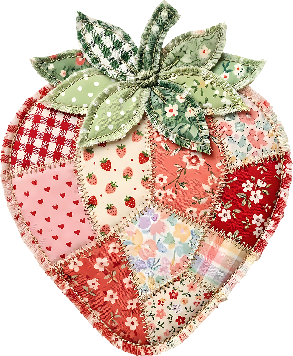DTF Transfer – Strawberry Patch Multi Sizes (FO-ST001)
