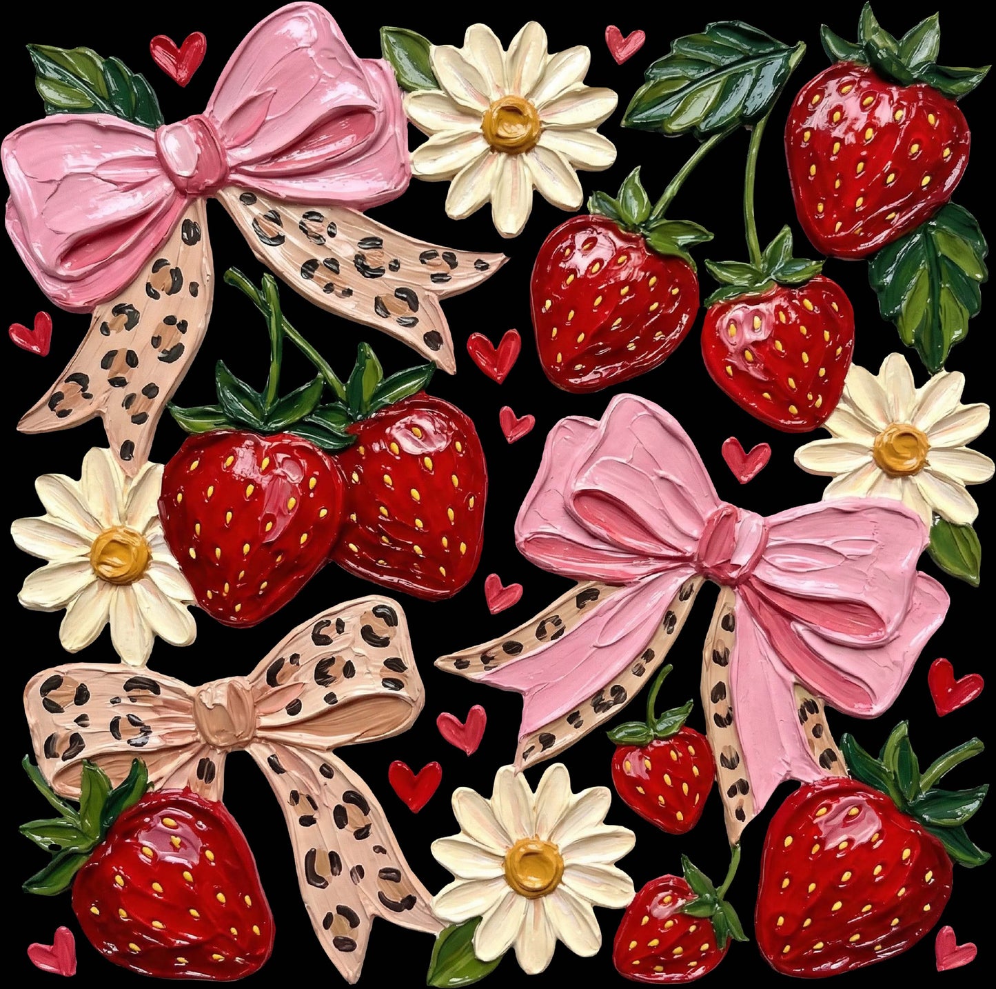 DTF Transfer – Strawberry Multi Sizes (FO-ST002)