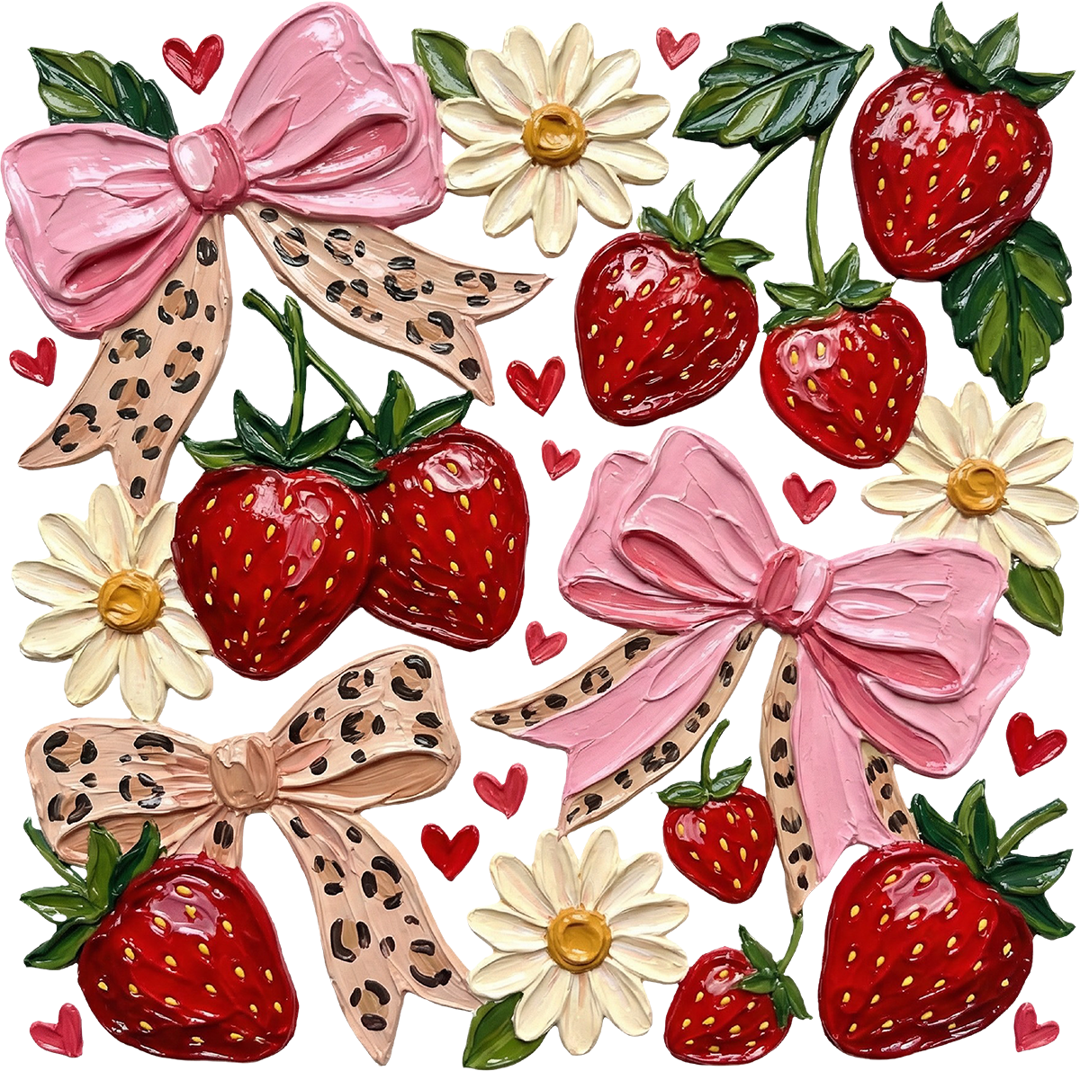 DTF Transfer – Strawberry Multi Sizes (FO-ST002)