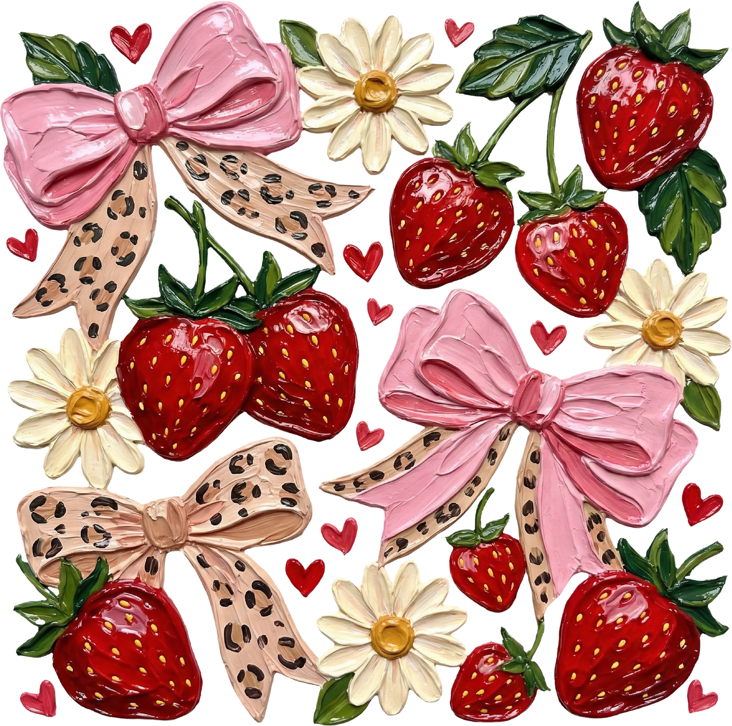 DTF Transfer – Strawberry Multi Sizes (FO-ST002)