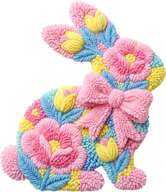 DTF Transfer – FP Yarn Easter Bunny Multi Sizes