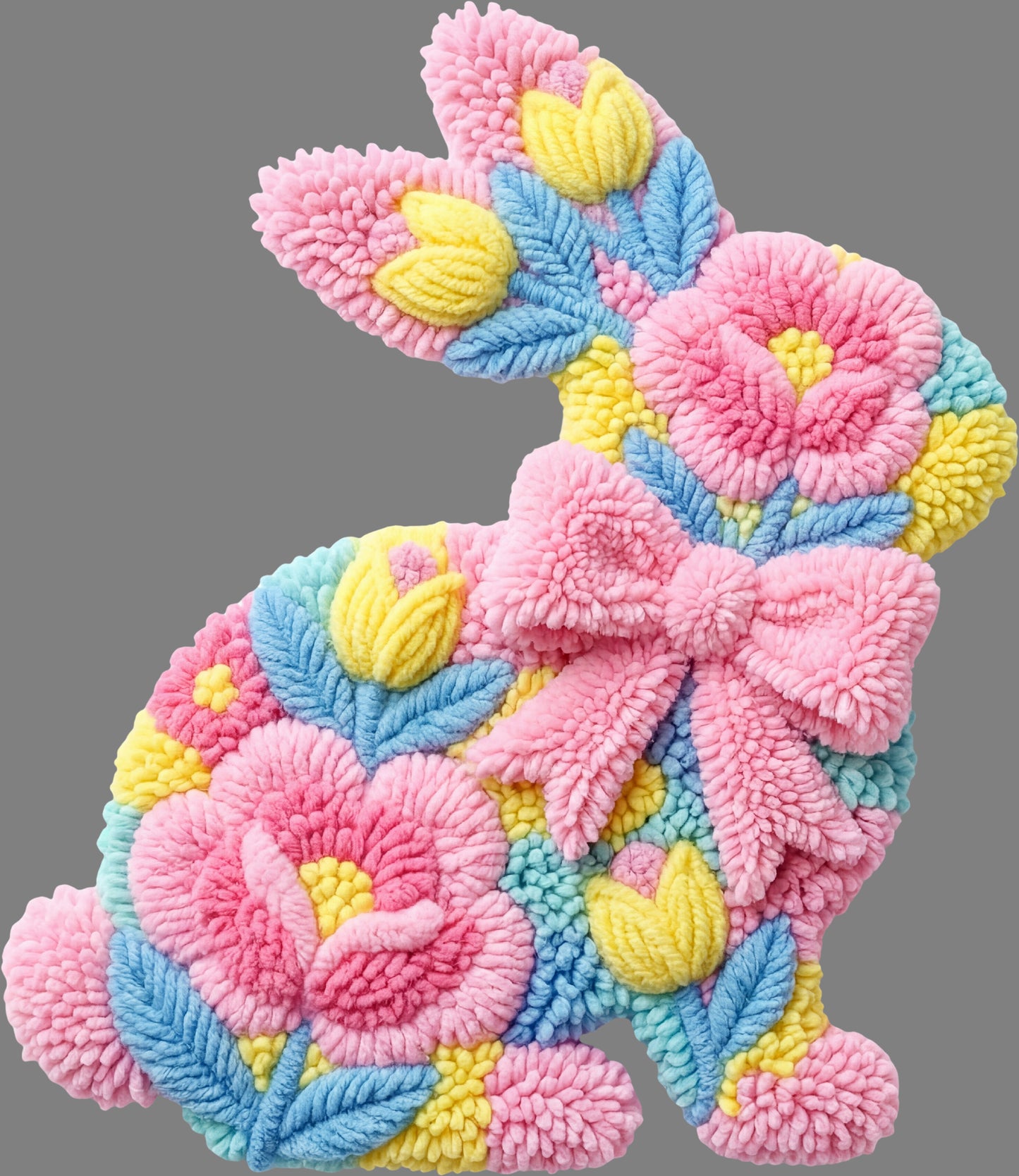 DTF Transfer – FP Yarn Easter Bunny Multi Sizes