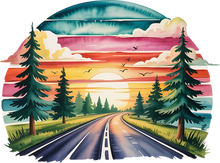 Load image into Gallery viewer, DTF Transfer – Road Sunset Multi Sizes (SU-SS001)
