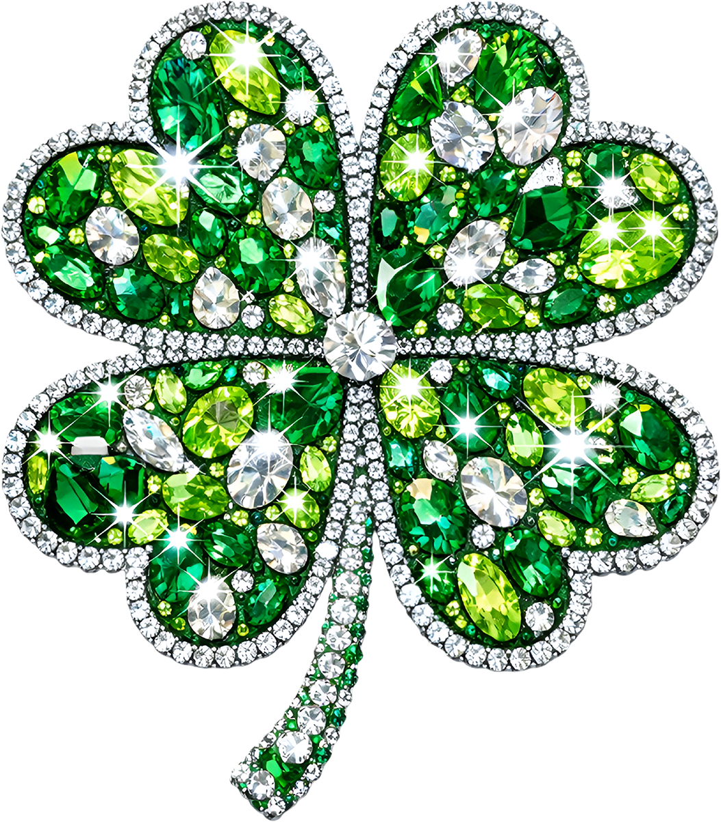 DTF Transfer – FR Gem Clover Multi Sizes