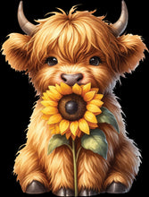 Load image into Gallery viewer, DTF Transfer – Sunflower Cow Multi Sizes (CW-HC001)
