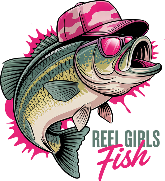 DTF Transfer – FT Reel Girls Fish Multi Sizes