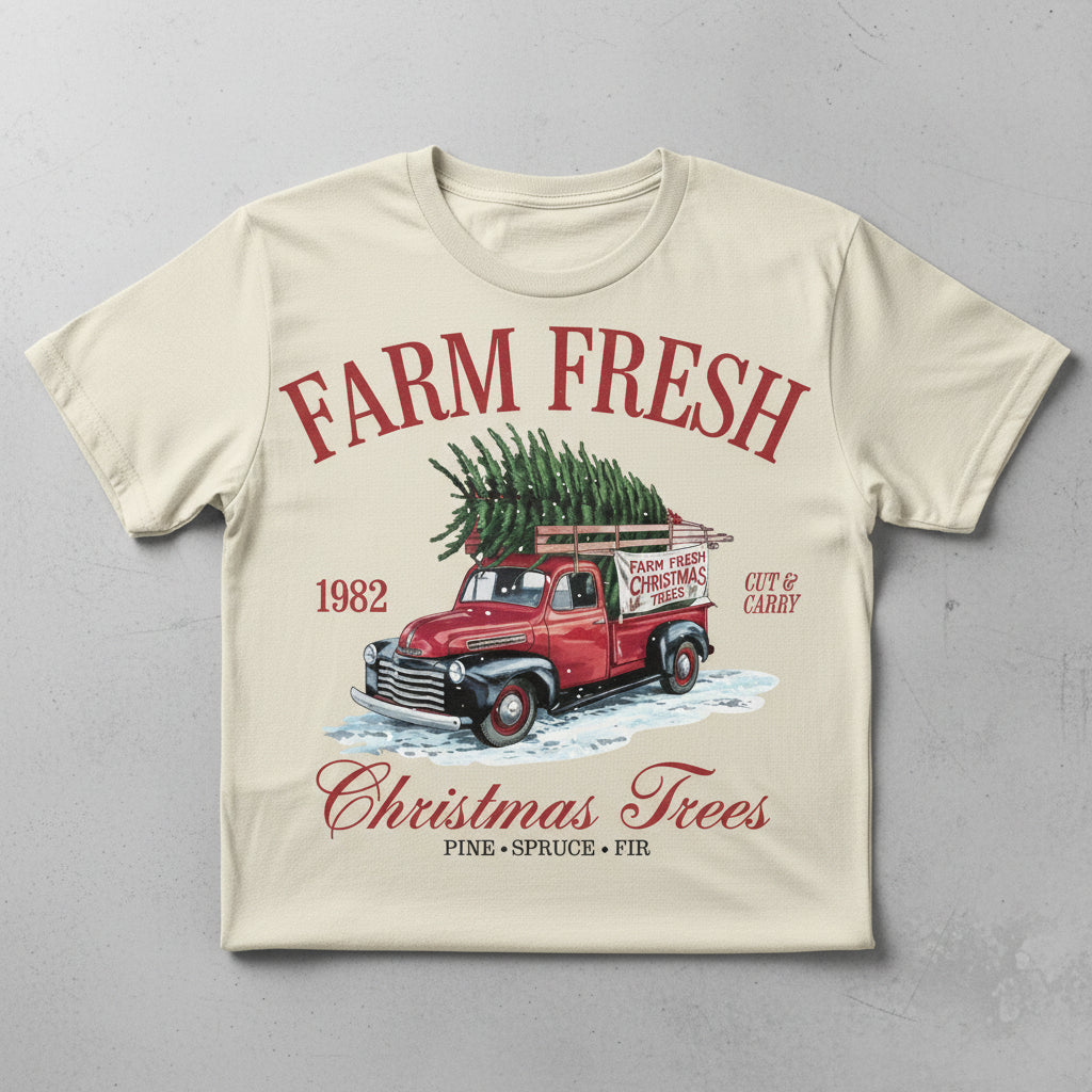 DTF Transfer – 11" Farm Fresh Christmas