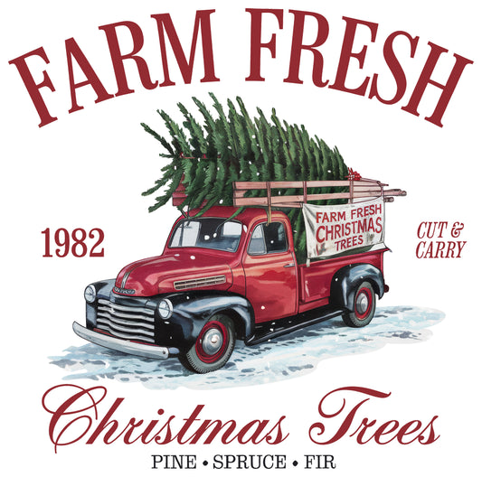 DTF Transfer – 11" Farm Fresh Christmas