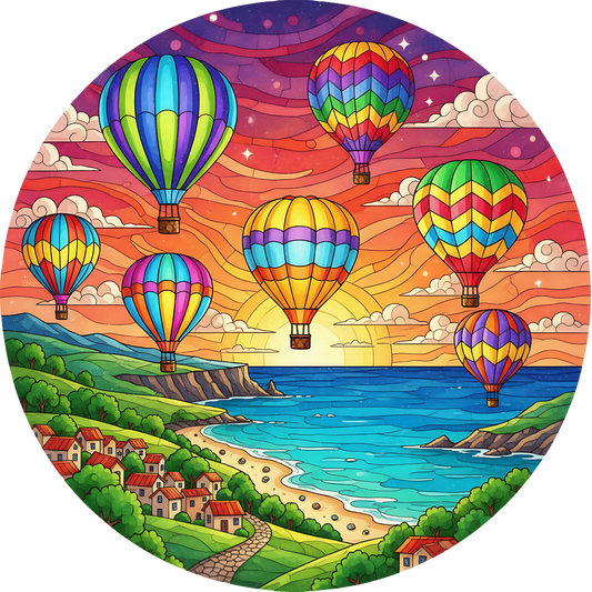 DTF Transfer – Hot Air Balloon Multi Sizes (BA-HA002)