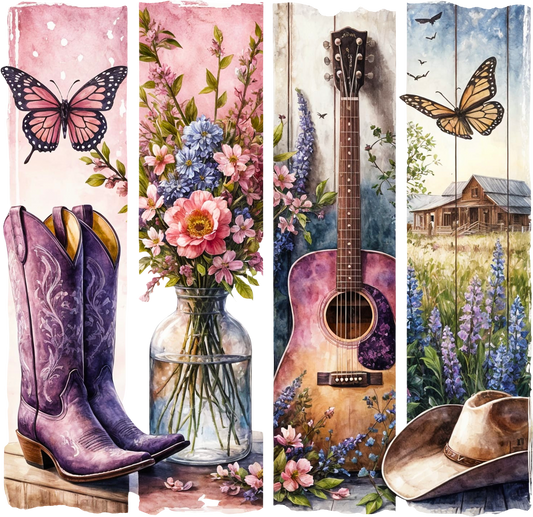 DTF Transfer – Lavender Country Scene Multi Sizes (CO-SC001)
