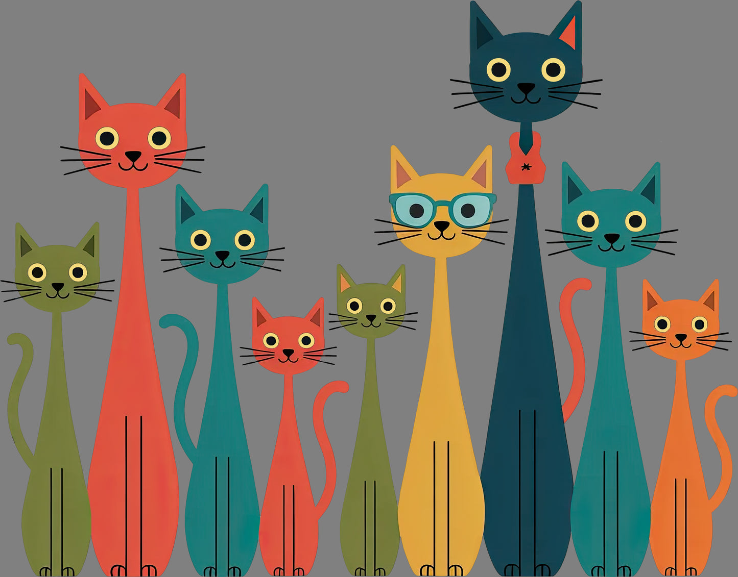 DTF Transfer – Cats Together Multi Sizes (AN-CT001)