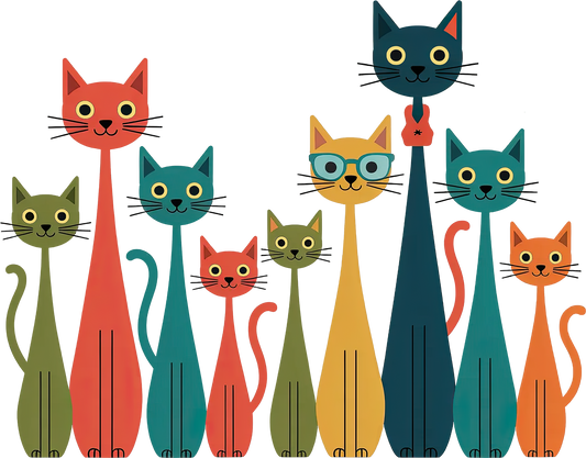DTF Transfer – Cats Together Multi Sizes (AN-CT001)