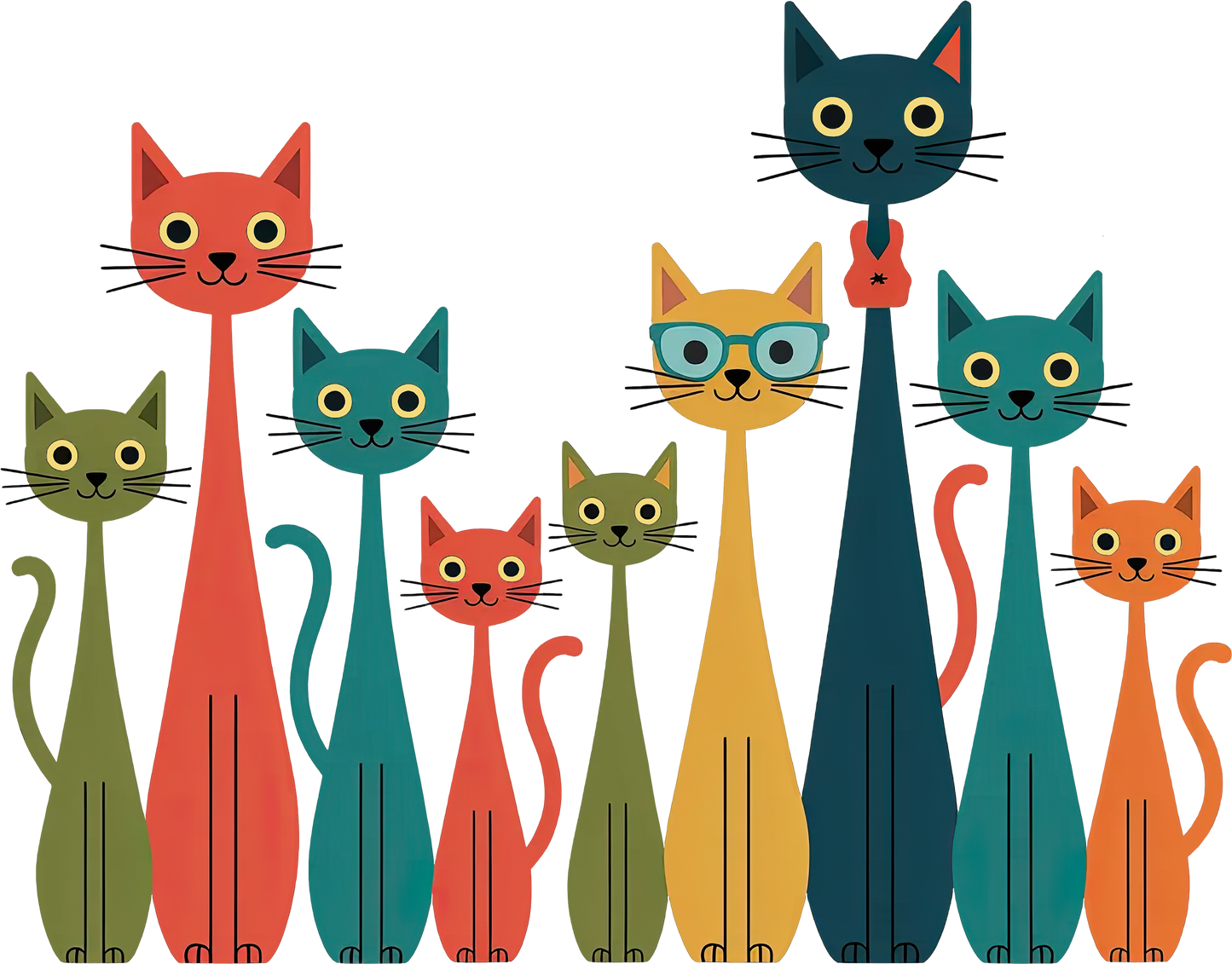DTF Transfer – Cats Together Multi Sizes (AN-CT001)