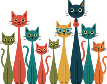 Load image into Gallery viewer, DTF Transfer – Cats Together Multi Sizes (AN-CT001)
