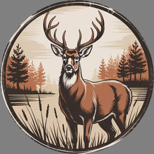 Load image into Gallery viewer, DTF Transfer – Deer Scene Multi Sizes (AN-DR001)
