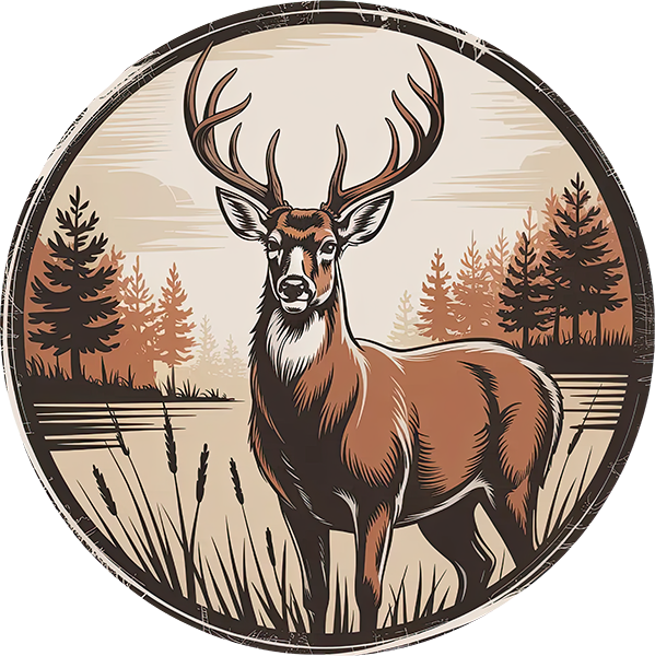 DTF Transfer – Deer Scene Multi Sizes (AN-DR001)