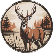 Load image into Gallery viewer, DTF Transfer – Deer Scene Multi Sizes (AN-DR001)
