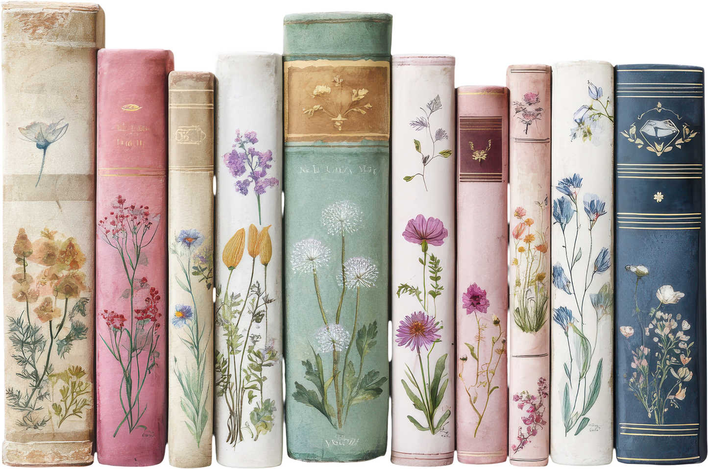 DTF Transfer – Floral Books Multi Sizes (RD-BK001)