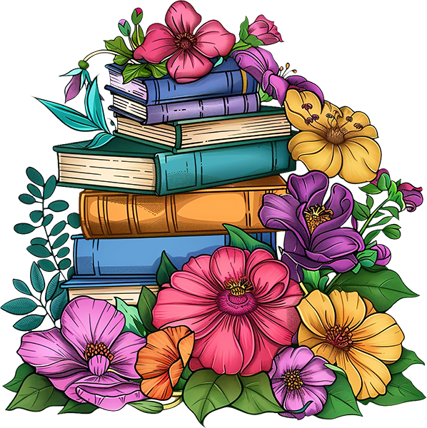DTF Transfer – GH Books and Flowers Multi Sizes