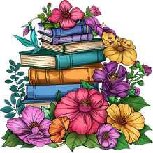 Load image into Gallery viewer, DTF Transfer – GH Books and Flowers Multi Sizes
