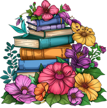Load image into Gallery viewer, DTF Transfer – GH Books and Flowers Multi Sizes
