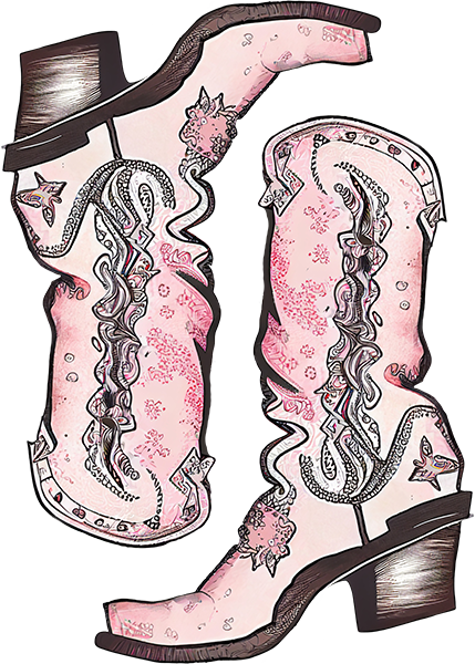 DTF Transfer – Cow Girl Boots Multi Sizes (CO-AC003)