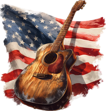 Load image into Gallery viewer, DTF Transfer – Flag Guitar Multi Sizes (PA-FL005)
