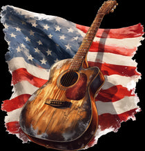 Load image into Gallery viewer, DTF Transfer – Flag Guitar Multi Sizes (PA-FL005)
