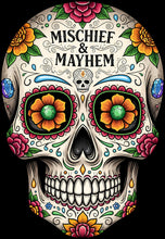 Load image into Gallery viewer, DTF Transfer – GL Mischief and Mayhem Skull Multi Sizes
