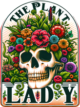 Load image into Gallery viewer, DTF Transfer – Plant Lady Skull Multi Sizes (SK-FL001)
