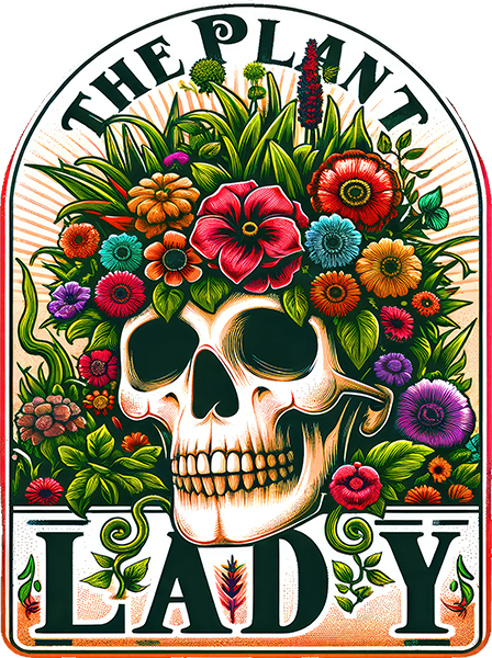 DTF Transfer – Plant Lady Skull Multi Sizes (SK-FL001)