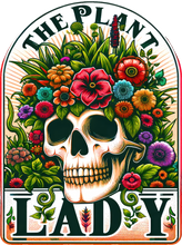Load image into Gallery viewer, DTF Transfer – Plant Lady Skull Multi Sizes (SK-FL001)
