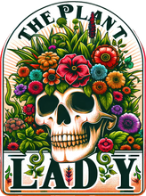 Load image into Gallery viewer, DTF Transfer – Plant Lady Skull Multi Sizes (SK-FL001)
