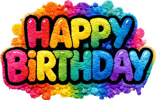 DTF Transfer – GN Happy Birthday color Multi Sizes