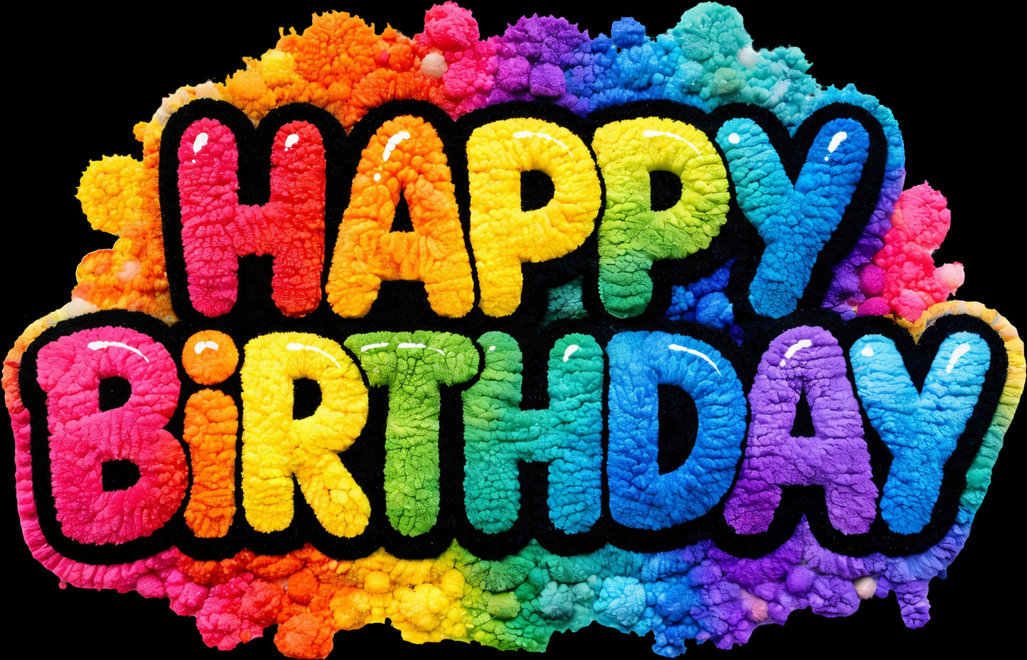 DTF Transfer – GN Happy Birthday color Multi Sizes