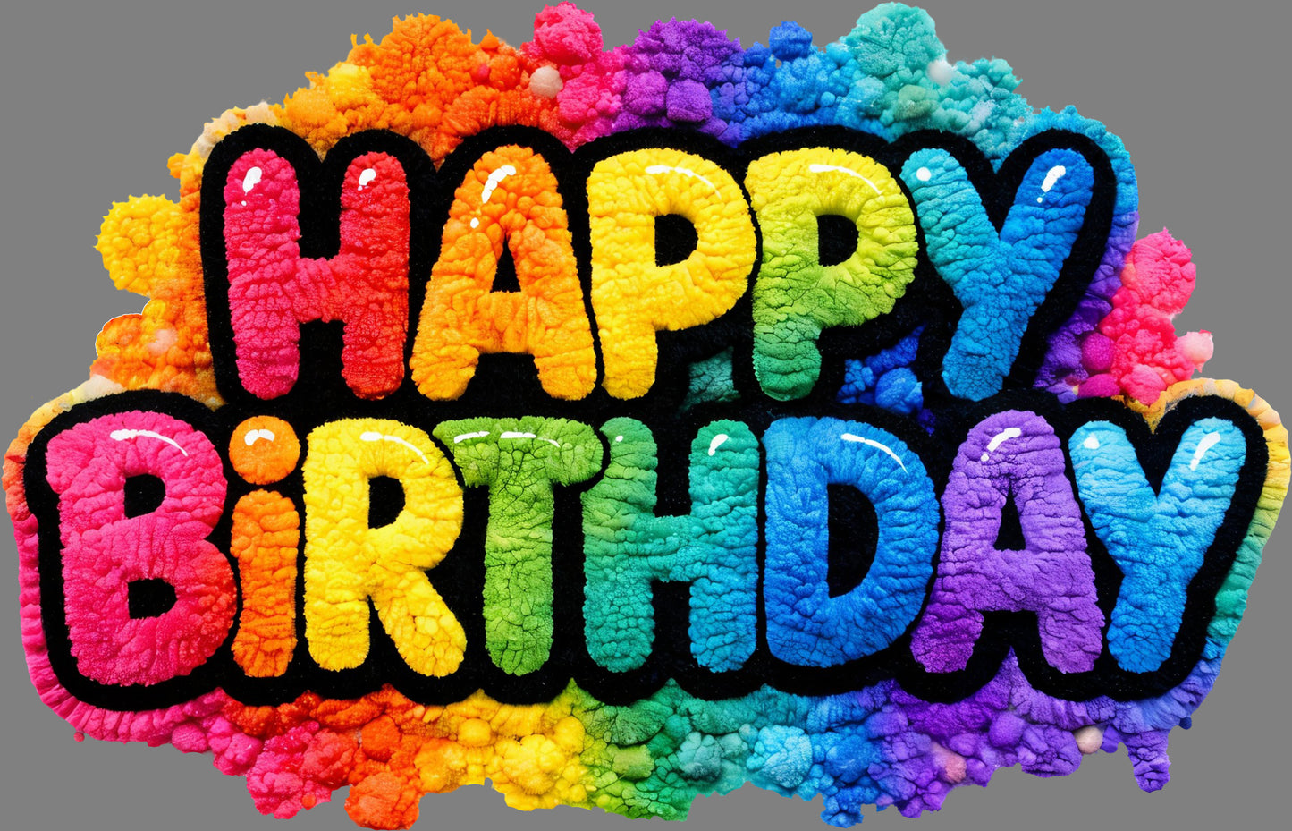 DTF Transfer – GN Happy Birthday color Multi Sizes