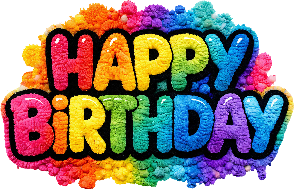 DTF Transfer – GN Happy Birthday color Multi Sizes