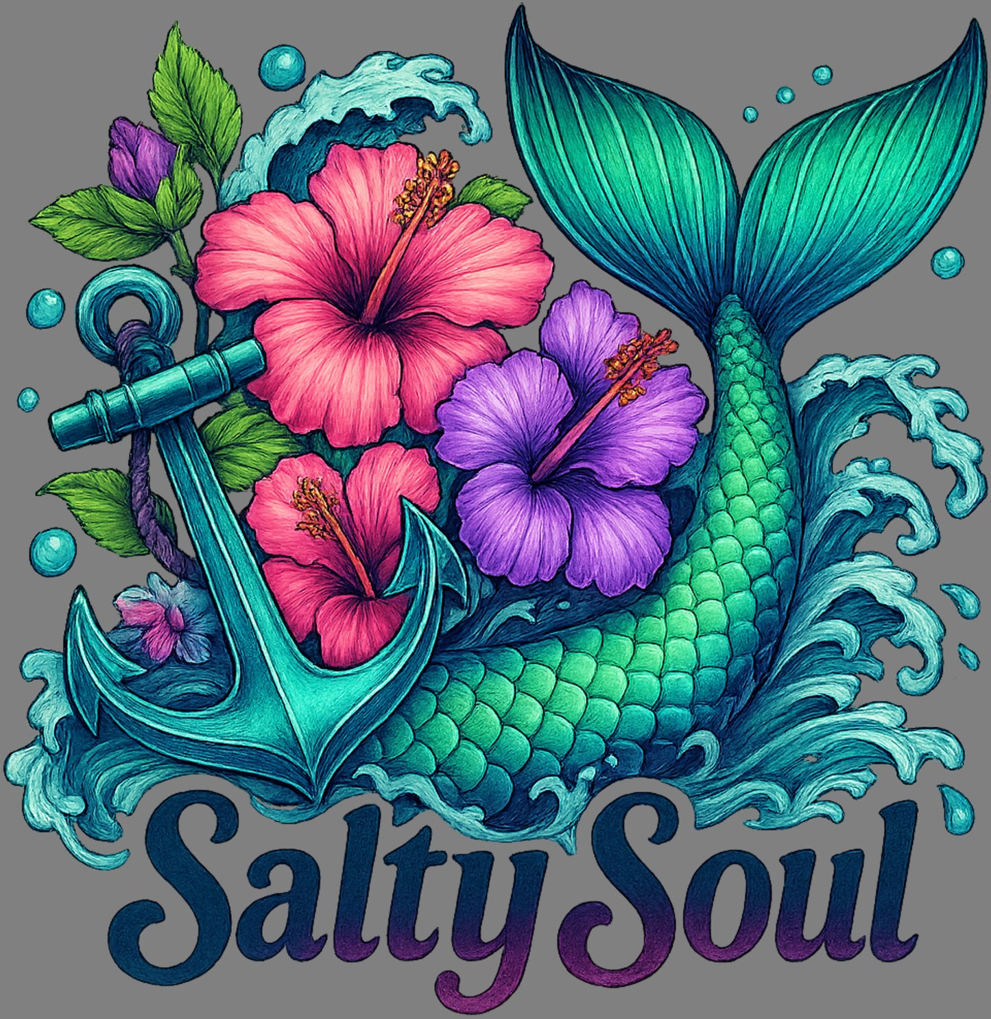 DTF Transfer – Salty Soul Multi Sizes (NA-SC001)