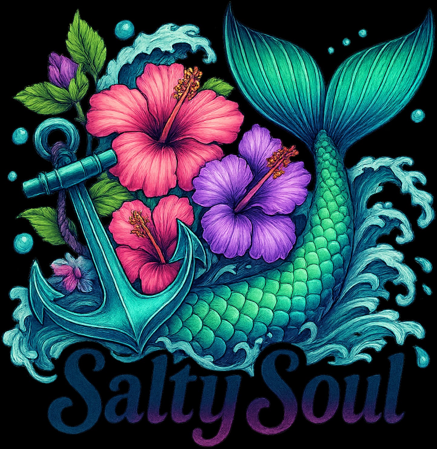 DTF Transfer – Salty Soul Multi Sizes (NA-SC001)