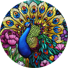 Load image into Gallery viewer, DTF Transfer – Glass Peacock Multi Sizes (AN-PE001)
