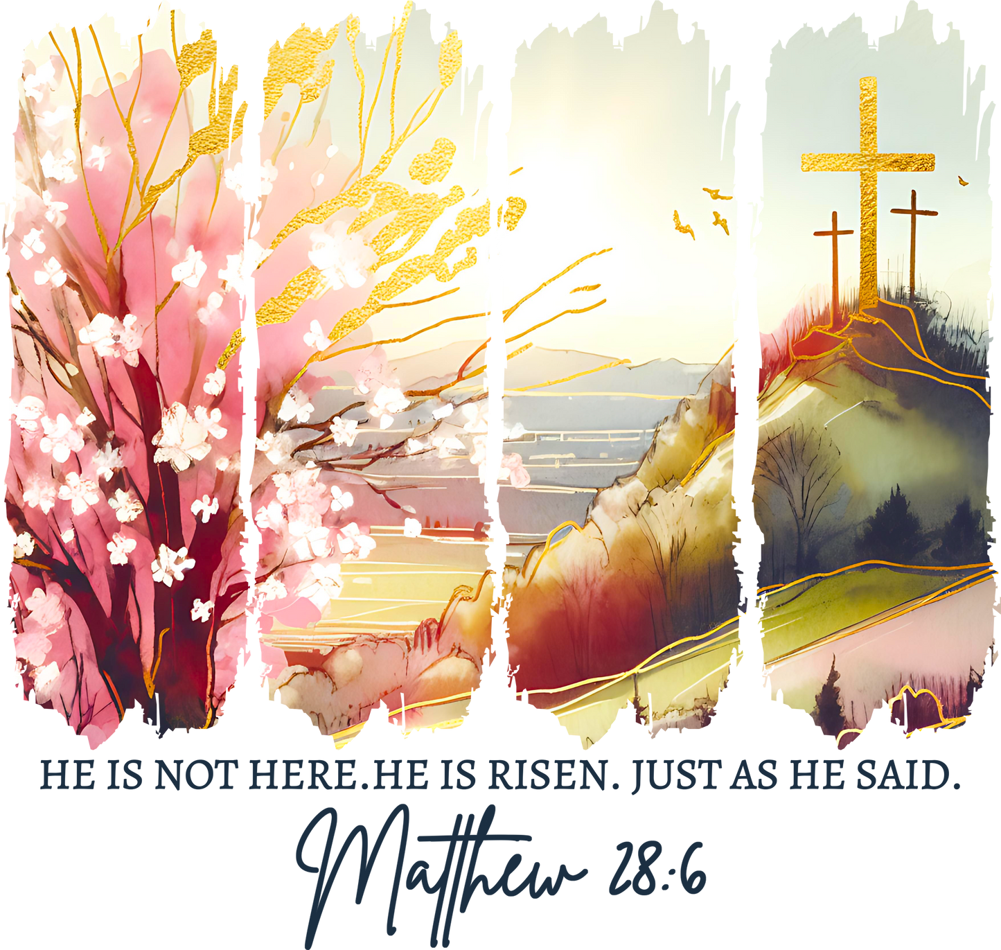 DTF Transfer – He is Risen Multi Sizes (RE-SC001)